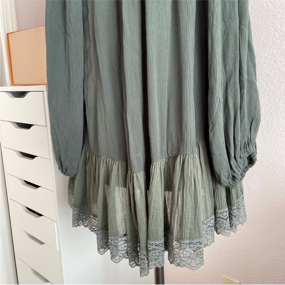 Free People Jeanette lace Victorian Ruffled tunic - Picture 5 of 7